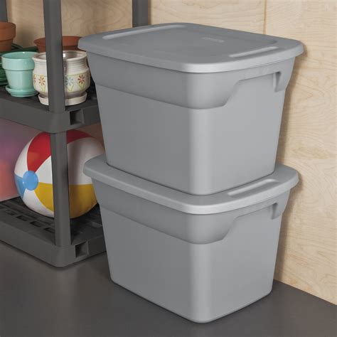 sterilite 18 gallon tote box steel set of 8|sterilite 18 gallon replacement lid.